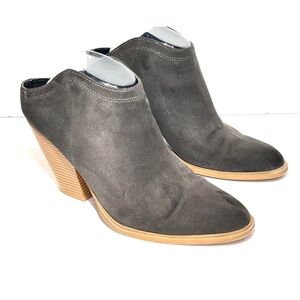 Dolce Vita NEW Women's Nya Grey Suede Leather Heeled Mule Booties Boots Size‎ 11